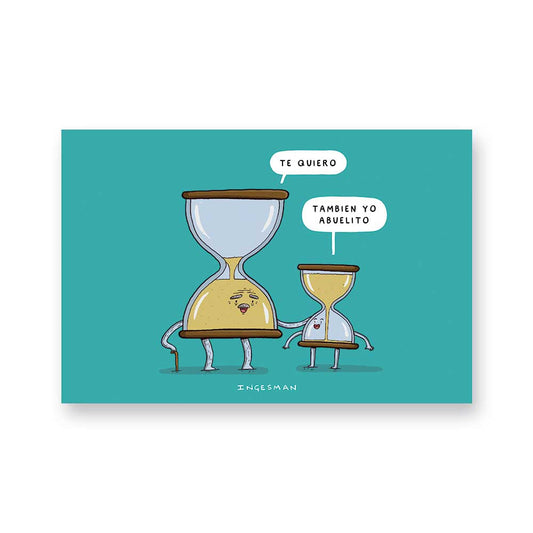 Postal Te quiero abuelo Ingesman