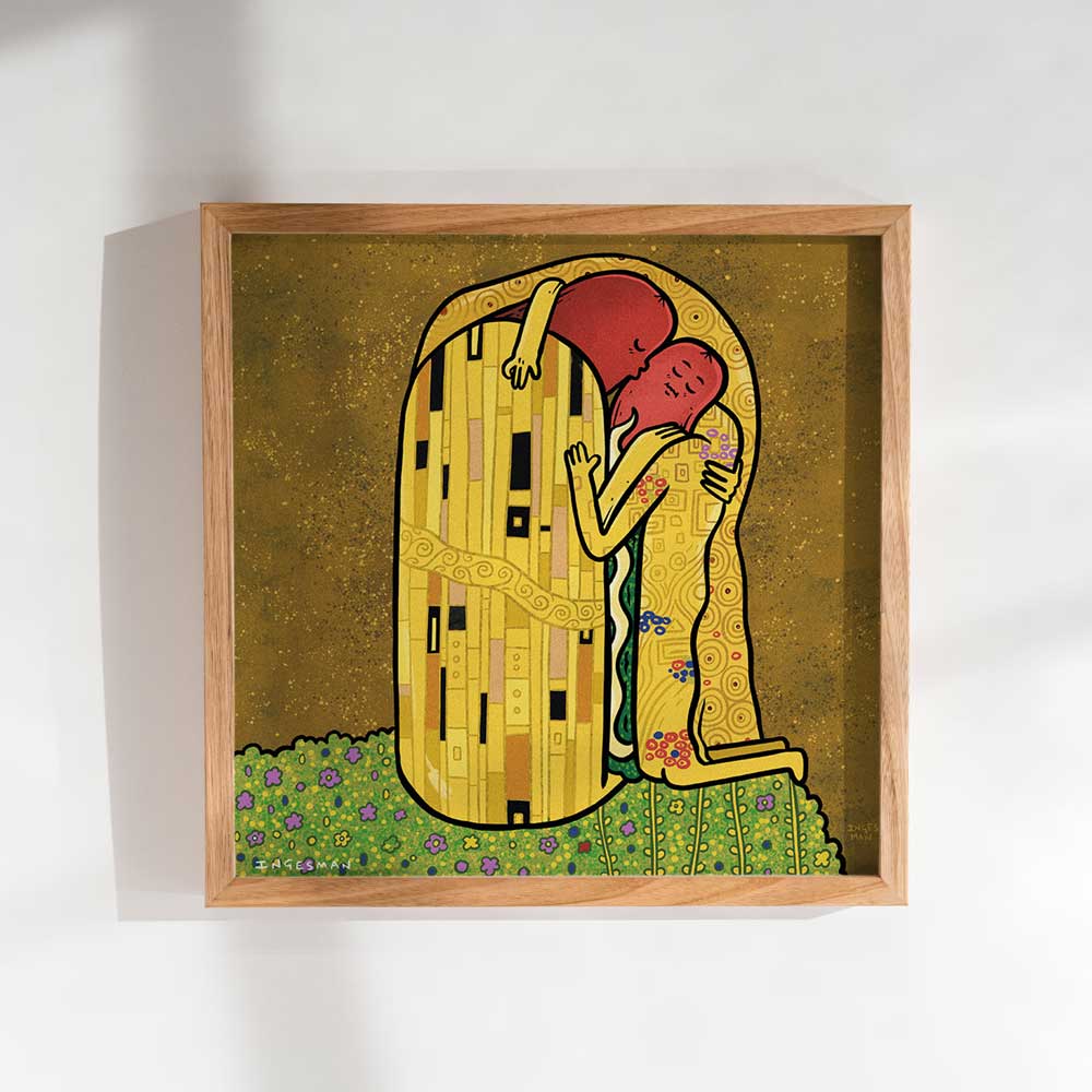 Lámina El Beso Arte Más Completo 20x20