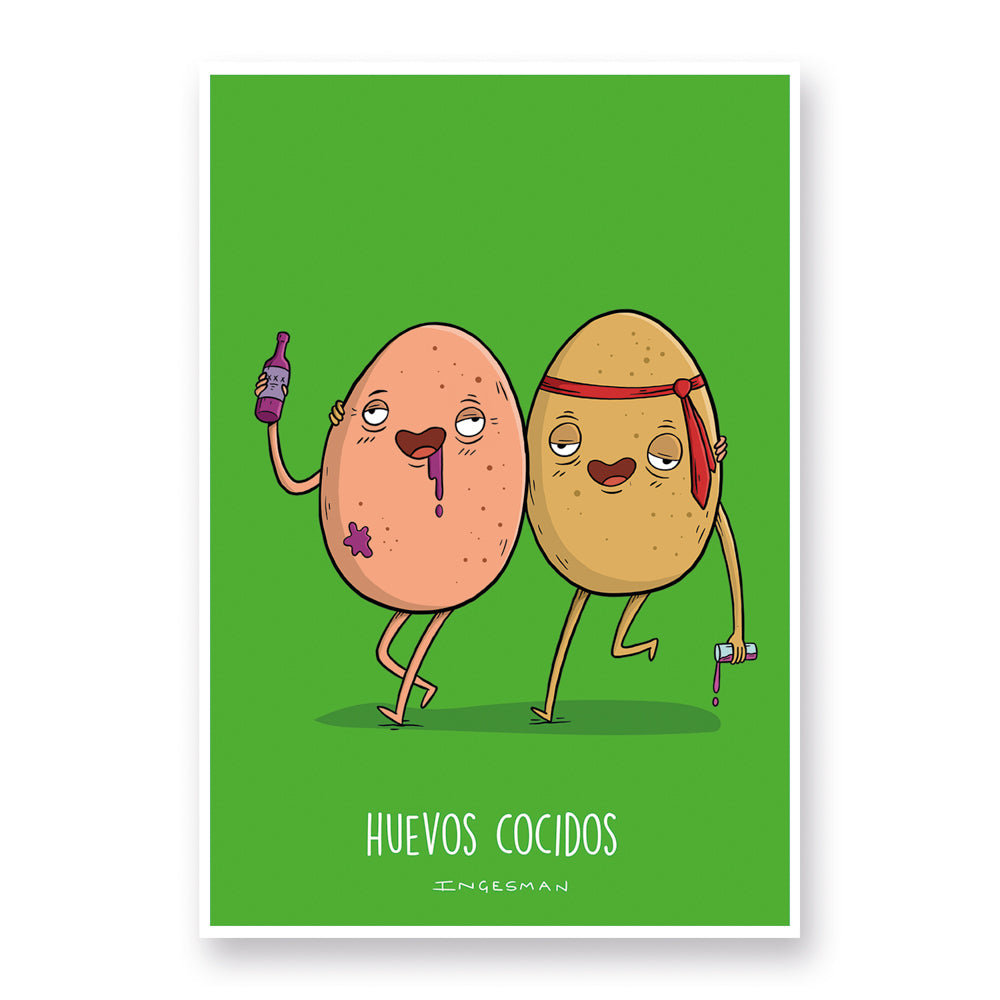 Lámina huevos cocidos