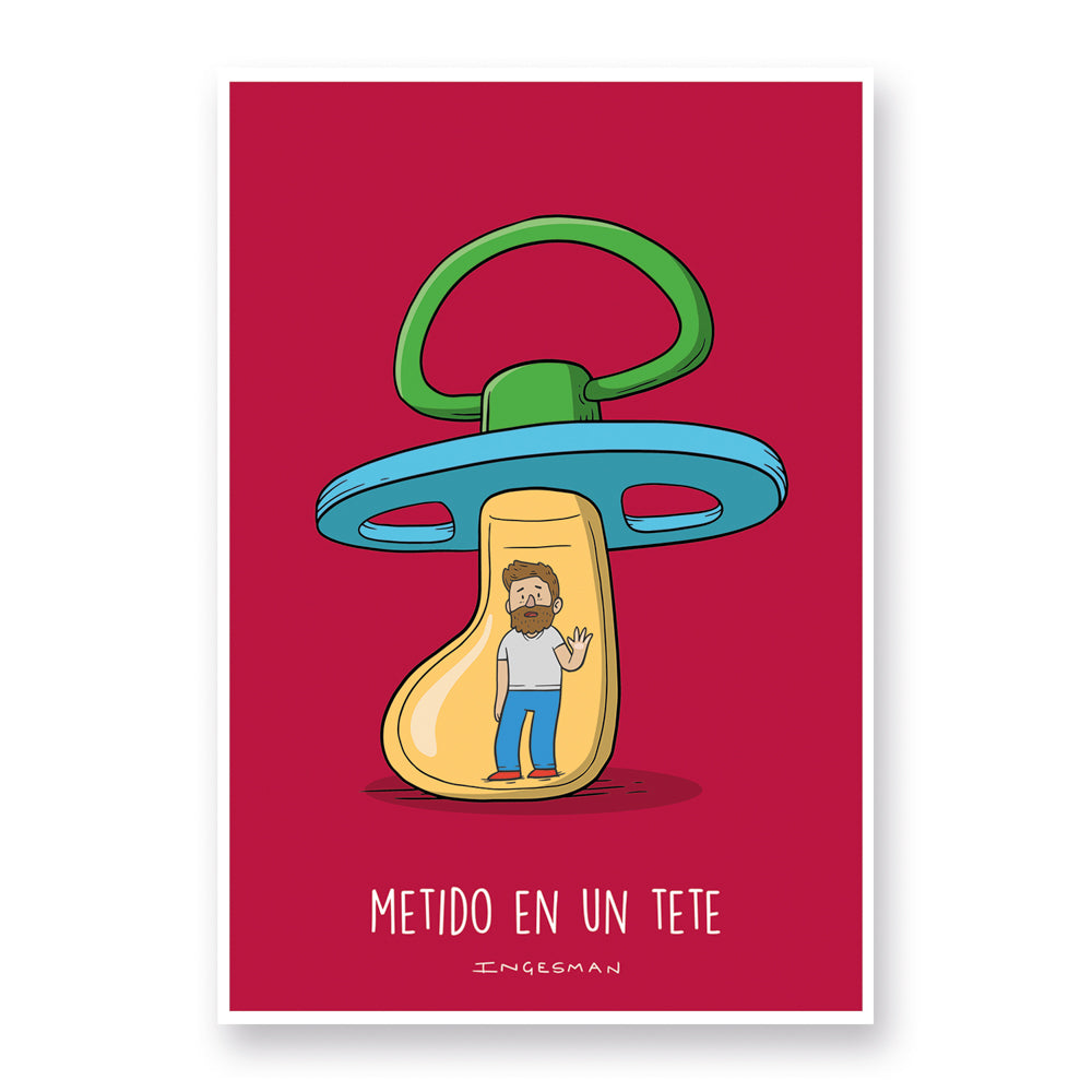 Lámina metido en un tete