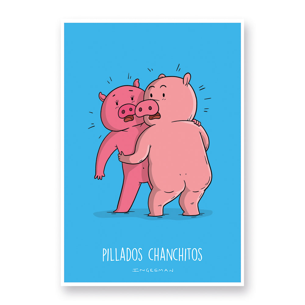 Lámina pillados chanchitos