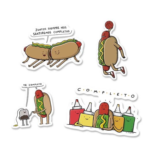 Set de 4 Stickers "Completada"