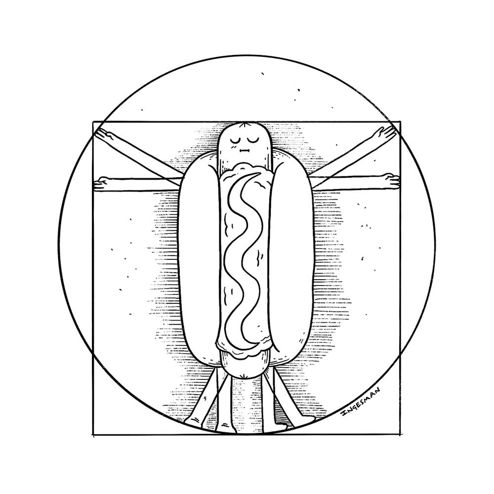 Polera El Hombre de Vitruvio