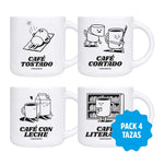 Pack 4 Tazones Café