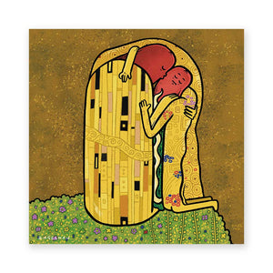 Lámina El Beso Arte Más Completo 20x20
