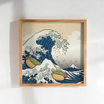 Lámina La Gran Ola de Kanagawa Arte Más Completo 20x20