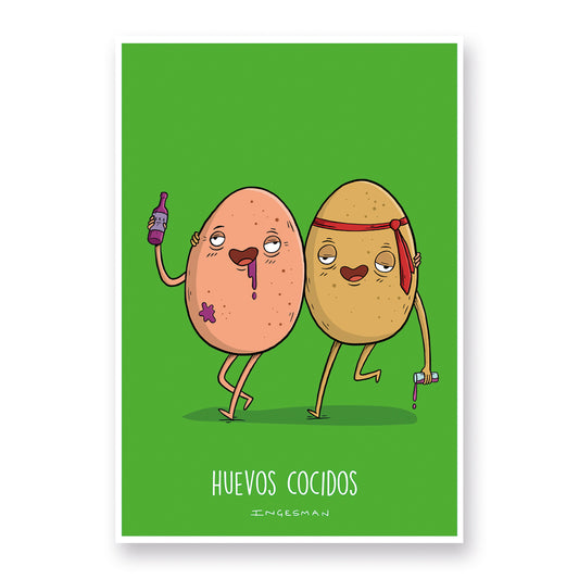 Lámina huevos cocidos