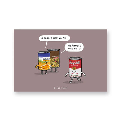 Postal Lata Famosa Ingesman