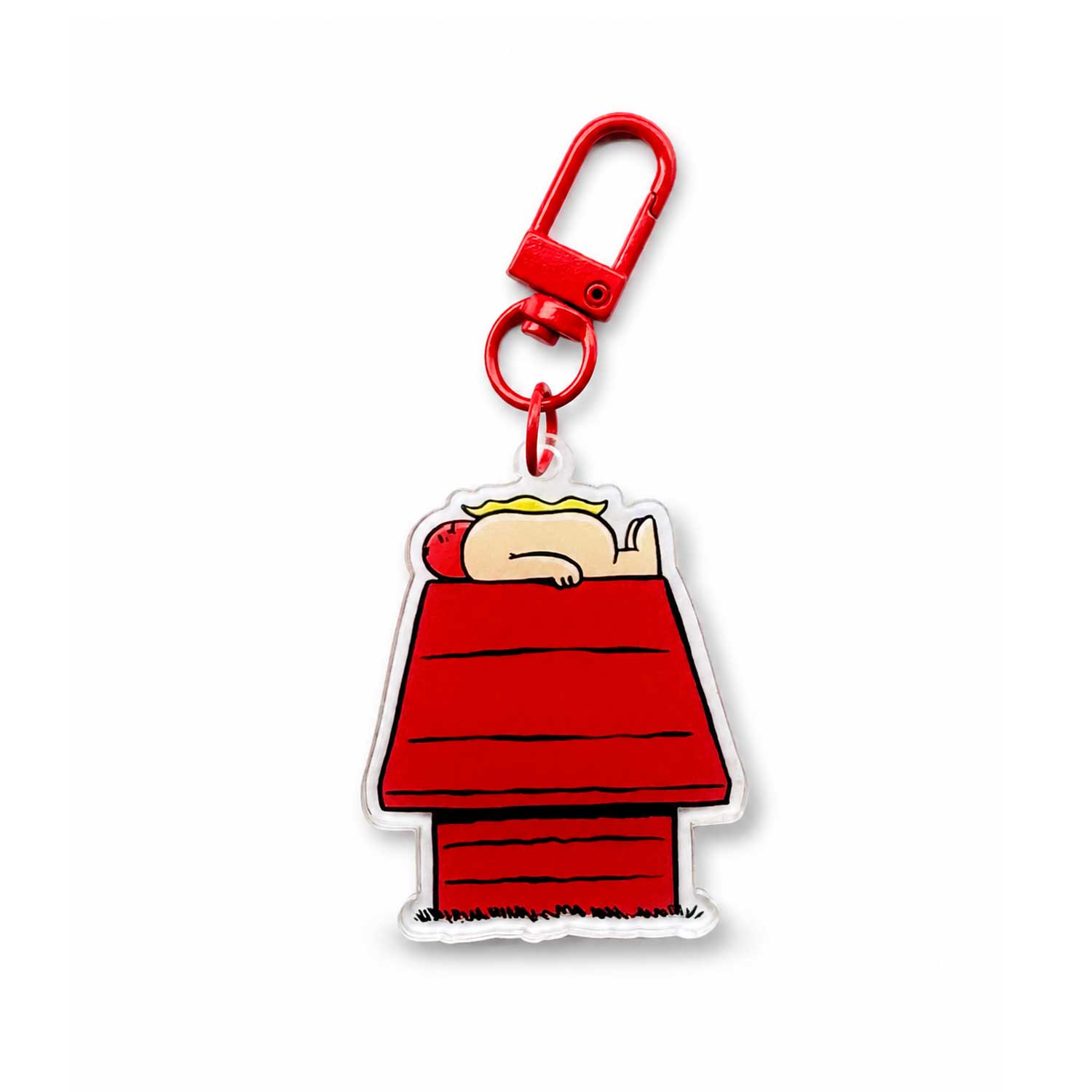 Llavero acrílico Snoopy Completo de Ingesman, ilustración inspirada en Snoopy dormido sobre su casita