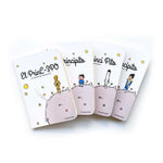 Pack de 4 Libretas El Principito de Ingesman: PrinC-3PO, Principito Boji, Princi Pito y Principito Vegeta, portadas en abanico