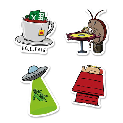 Set de 4 Stickers "Clásico"