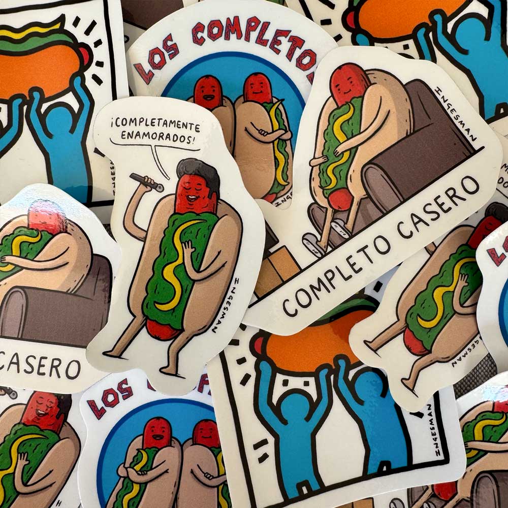Set de 4 Stickers "Completamente"