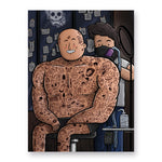 Ilustración completa del Puzzle de tatuajes de Ingesman, hombre tatuado en un estudio
