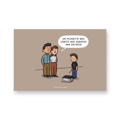 Postal Querias Una Bateria Ingesman