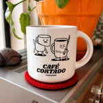 Tazón Café Cortado de Ingesman sobre una mesa, ambiente hogareño