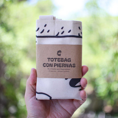 Totebag con piernas Café