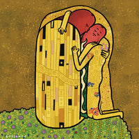 Lámina El Beso Arte Más Completo 20x20