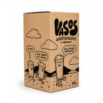 Caja de cartón kraft de Vasos Cerveceros x Ingesman, 470 cc, incluye 5 diseños diferentes